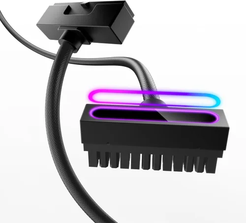 Miniatura 10 de AsiaHorse Hydrus-24PIN PC PSU Extensión de Cable ARGB LED, Cable de Extensión de Energía de la Placa Madre de Cobre Diseño Integrado, 2000W de Negro