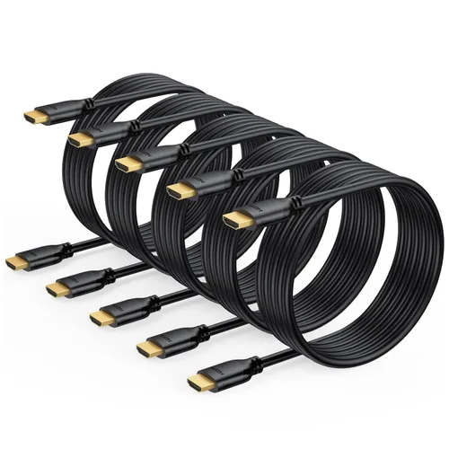 Miniatura 19 de Cable HDMI corto de 1 pie, paquete de 2 unidades, 4K de 1 pie HDMI a HDMI de alta velocidad, cable HDMI 2.0 compatible con 4K @60Hz, 2K, 1080P, HDCP