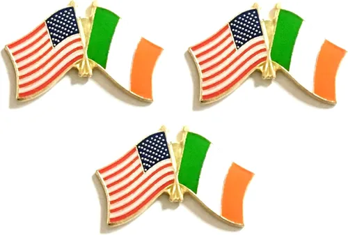 Miniatura 76 de 3 Pines de solapa con banderas de Estados Unidos y países internacionales, paquete de 3 pines dobles con diseño de banderas de Estados Unidos