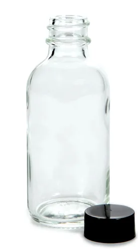 Miniatura 5 de Vivaplex, 12, botellas de vidrio transparentes, de 2 onzas, con tapas