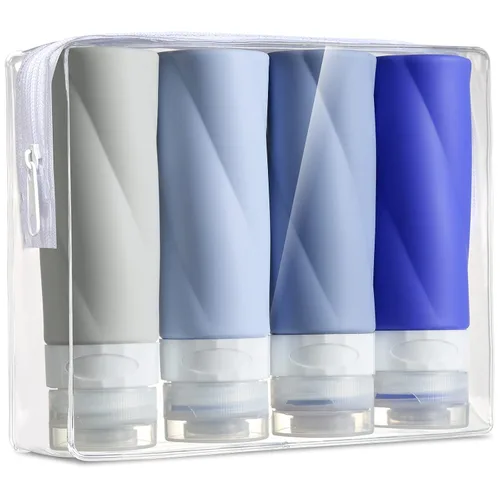 Miniatura 14 de Gemice Botellas de viaje para artículos de tocador, recipientes de tamaño de viaje aprobados por la Tsa de 3 onzas, sin BPA, tubos de viaje a prueba