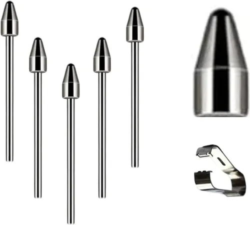 5 puntas de metal de repuesto para Samsung Galaxy Tab S6/S6 Lite/S7/S7FE/S8/S8Ultra/S9/S9Plus/S9Ultra/S10/S10Plus/S10Ultra Stylus S Pen (puntas de
