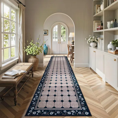 Miniatura 9 de Anidaroel Alfombra Pasillo Larga 3x12 pies, Alfombras Antideslizantes Lavables para Cocina, Suave Ultra Delgada Interior Boho Alfombra Pasillo