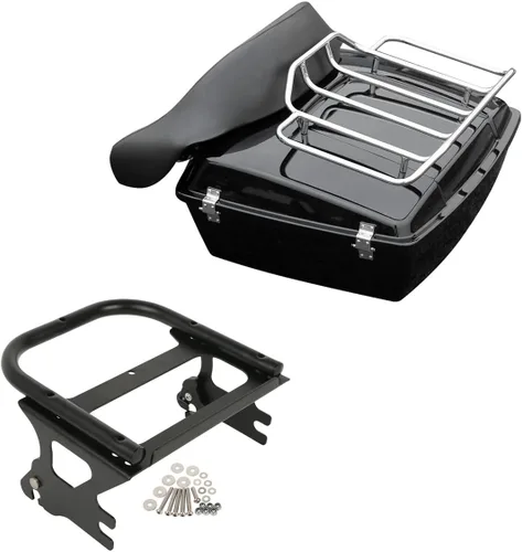 Miniatura 19 de TCMT Juego de maletero picado de 10.7 pulgadas para Harley Touring 1997-2013 Road King Road Glide Street Glide Electra Glide Pack