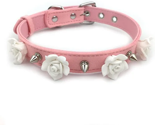 Miniatura 3 de Destiny Love Gargantilla hecha a mano con flor de rosa, collar de terciopelo con caja para mujeres y hombres