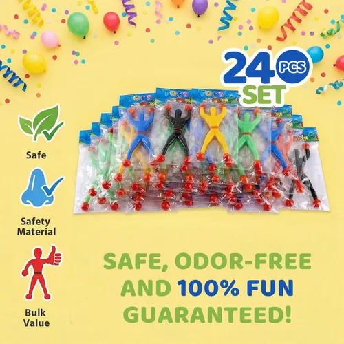 Miniatura 7 de JOHOUSE Juguete pegajoso para escaladores de pared para recuerdos de fiesta, paquete de 24 bolsas de regalos de verano para niños de 4 a 8, 8 a 12