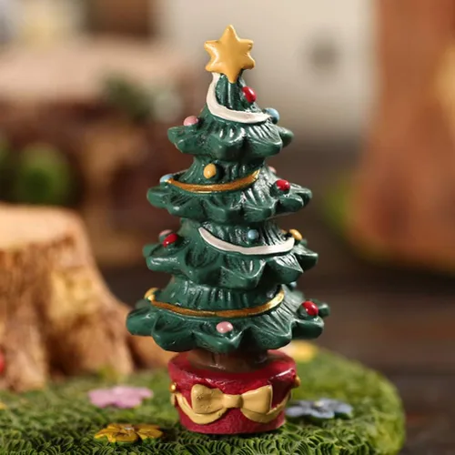 Miniatura 3 de Adornos de acuario de Navidad Decoración de pecera Árbol de Navidad Caja de regalo de dibujos animados Serie de Navidad Decoración de paisajismo