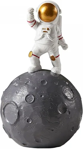 Miniatura 5 de Gaolinci Astronaut & Planet - Banco de monedas, caja de dinero, alcancía, decoración del hogar