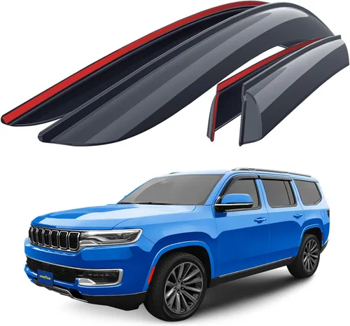 Miniatura 10 de Goodyear - Deflectores de ventana inastillables para Toyota Corolla 2014-2019 Sedan, protectores de lluvia con cinta adhesiva, viseras de ventana
