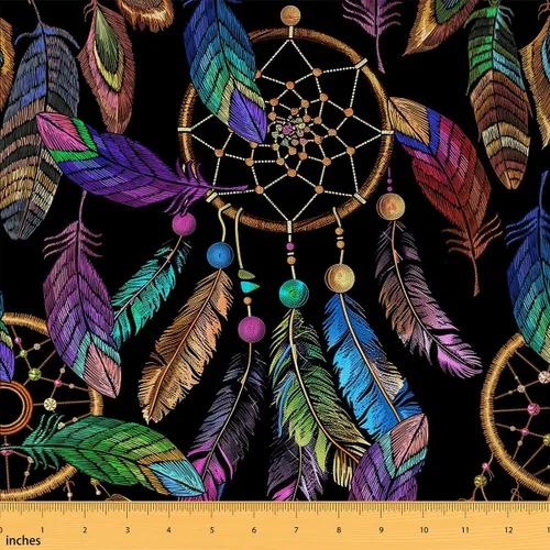 Miniatura 44 de Tela con patrón Paisley de The Yard, tela de tapicería floral étnica boho para sillas y sofás, costura, tela impermeable de arte mandala abstracto