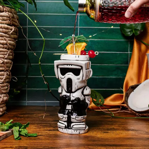 Miniatura 4 de Geeki Tikis Star Wars Scout Trooper - Taza de cerámica Vaso de cóctel para fiesta de cerveza para licor, bebidas Capacidad para 16 onzas