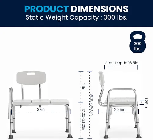 Miniatura 9 de Flash Furniture serie HERCULES - Silla para ducha, montaje rápido sin herramientas Blanco