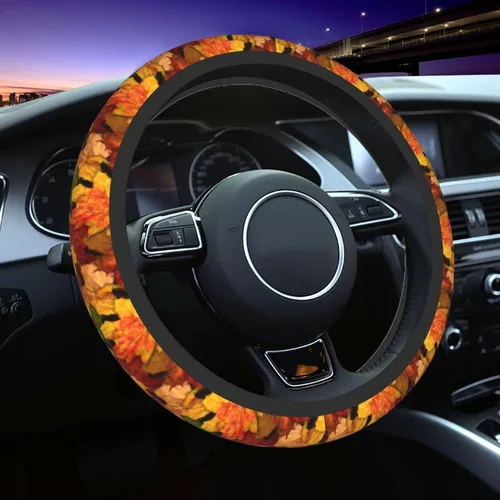 Fall Leaves - Funda para volante, antideslizante, duradero, accesorios para automóvil, universal, 15 pulgadas