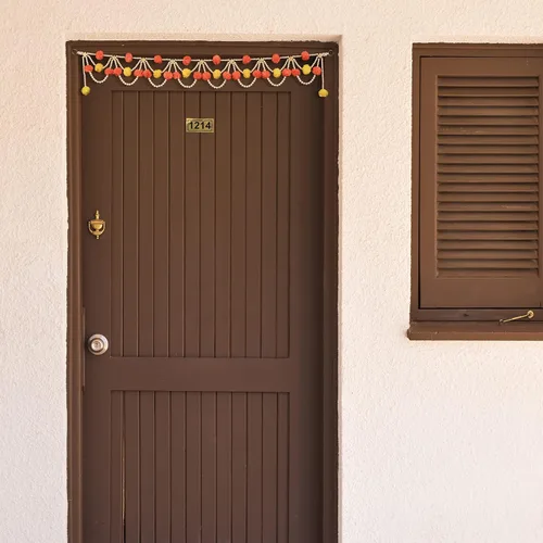Miniatura 2 de Aditri Creation Guirnalda de flores artificiales de caléndula amarilla y naranja para el hogar, decoración tradicional india para puerta de entrada
