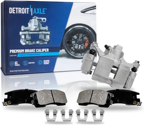 Miniatura 18 de Detroit Axle - Pastillas de Freno Delantero Izquierdo Reemplazo de Pinza de Disco para Dodge Ram 1500 Dakota Mitsubishi Raider - Juego de 3 piezas