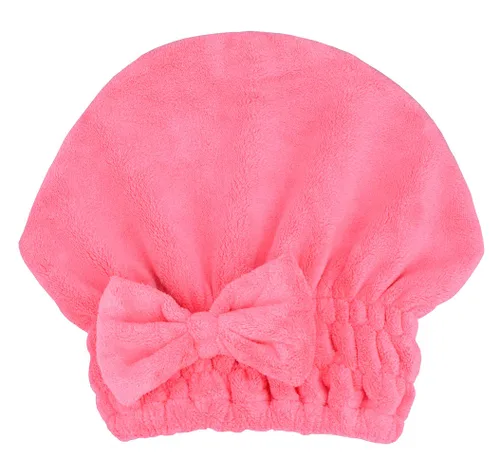 Miniatura 2 de Toallas de microfibra para secar el cabello con gorro de ducha con nudo de lazo, turbante para el cabello, gorro de baño para cabello rizado, corto