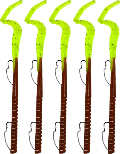 Miniatura 8 de Delong Lures Juego de Señuelos de Pesca para Lubina, Cebo de Natación Pre-aparejado Sin Maleza de 10 pulgadas, Señuelos de Pesca para Lubina