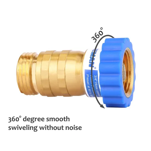 Miniatura 4 de MEASUREMAN Latón sin plomo, regulador de presión de agua, 2 piezas, reductor de presión para cámper, remolque, RV, jardín, sistema de plomería