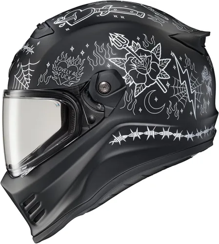 Miniatura 15 de ScorpionEXO Covert FX - Casco integral para motocicleta adulto estilo Street Fighter - bolsillos para altavoces con Bluetooth, certificación DOT ECE