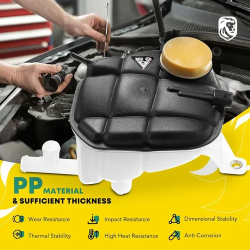 Miniatura 4 de YHTAUTO Depósito de expansión de depósito de desbordamiento de recuperación de refrigerante del motor sin tapa y sensor presurizados