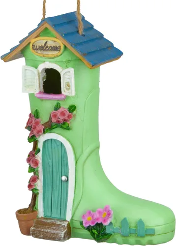 Miniatura 13 de Yinns Casa de pájaros de resina para exteriores, casas de pájaros para exteriores para anidar pájaros silvestres, casas decorativas de piedra
