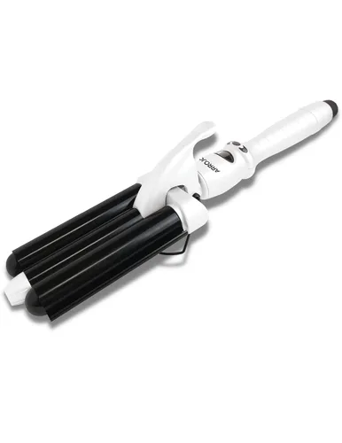 Miniatura 3 de Arrojo Varita onduladora de sirena de triple barril, tecnología infrarroja, rizador de control de temperatura, rizador iónico positivo, rizador de 3