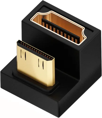 Miniatura 14 de CY Cable 4K 360 grados hacia abajo opuesto en forma de U en ángulo trasero Micro HDMI 1.4 macho a HDMI hembra adaptador de extensión convertidor