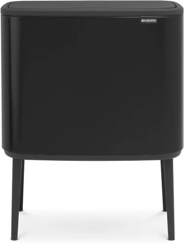 Miniatura 32 de Brabantia Bo Cubo de basura - 1 cubo interior de 9.5 galones (acero mate FPP) cubo de basura para residuos/reciclaje, compartimento extraíble +