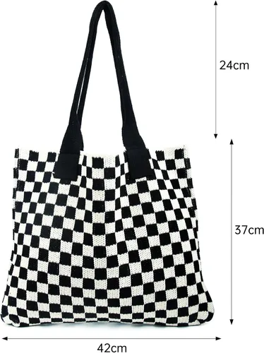 Miniatura 20 de Bolsas de ganchillo para mujer, bolsa de mano de playa de verano, bolsa de hombro de gran capacidad, bolsa de hobo estética, bolsa de punto, bolsa