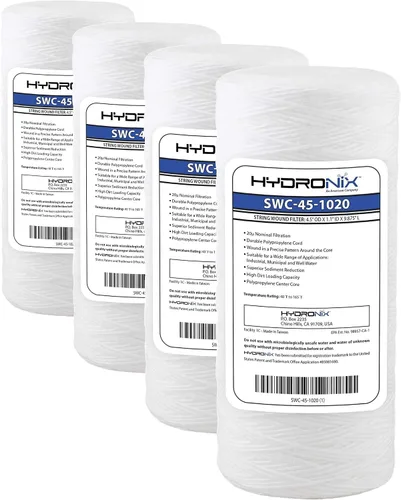 Miniatura 2 de Hydronix HX-SWC-45-1020/3 - Cartucho de filtro de agua universal para toda la casa, 4.5 x 10 pulgadas, 20 micras, paquete de 3, color blanco