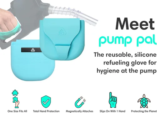 Miniatura 2 de Pump Pal Guante de combustible reutilizable Protege las manos de las sucias manijas de la bomba de gas y teclados Fácil de instalar, se fija