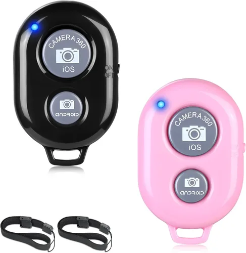 Miniatura 10 de Paquete de 2 unidades de control remoto inalámbrico para cámaras - Control remoto inalámbrico para teléfonos iPhone y Android, iPad, iPod, tableta