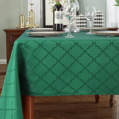 Miniatura 13 de Mantel Sastybale antiarrugas y resistente a las manchas, de tela, rectangular, para mesa de comedor o decoración de fiesta, cubierta de trapo