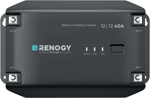Miniatura 8 de Renogy - Cargador DC a DC 12V 20A - Cargador multietapa para baterías LiFePO4, AGM, Gel, inundadas Cargador de batería para coche, RV, marina