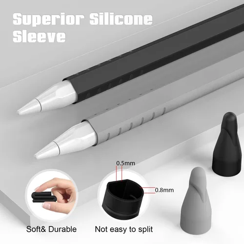 Miniatura 5 de Paquete de 2 fundas compatibles con Apple Pencil Pro 2024 y 2ª generación: accesorios de funda protectora para Apple Pen - Funda de silicona
