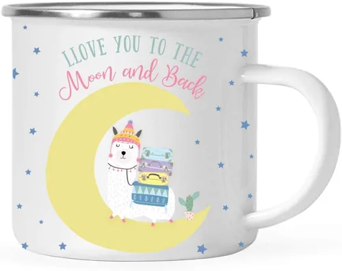 Miniatura 26 de Andaz Press Taza de café de acero inoxidable con temática de alpaca de 11 onzas, regalo de broma, colorido gráfico de llama bohemio, 1 paquete, taza