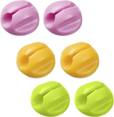 Miniatura 6 de D-Line Clips para ordenar cables, autoadhesivos, multiusos, bases para ordenar cables, paquete de 6 unidades, negro/gris/blanco