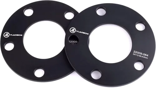Miniatura 10 de Separadores de rueda Hubcentric negros 5x100 de 1/2 pulgada (12mm) con 56.1mm de diámetro de buje, compatibles con Subaru de 5 pernos para Impreza