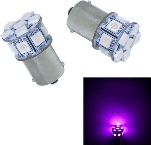 Miniatura 21 de PA 2 bombillas LED azules 13SMD 1156 para señal de giro, marcador lateral, respaldo de parada, luz trasera