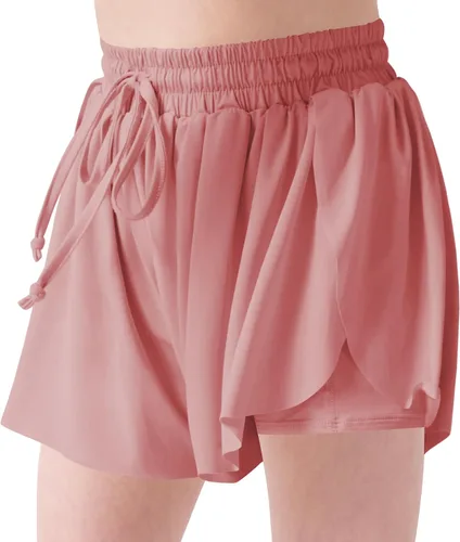 Pantalones cortos fluidos con diseño de mariposa para niñas, pantalones cortos deportivos para niñas, pantalones cortos de mariposa para niños