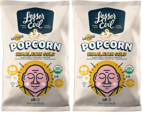 Miniatura 26 de LesserEvil Palomitas de maíz orgánicas "Avocado-licious", exclusivo de Amazon, calidad premium, mínimamente procesado, sin aceite vegetal, 4.6