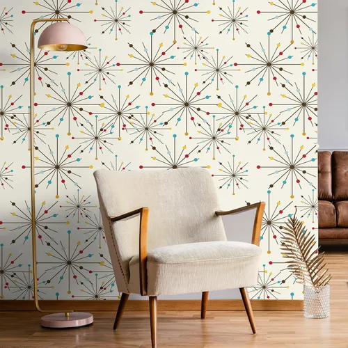 Miniatura 3 de MotiMind Papel Tapiz de Mediados del Siglo 15.75" x 118" Papel Tapiz Moderno de Mediados del Siglo Autoadhesivo y Extraíble Decoraciones de Pared