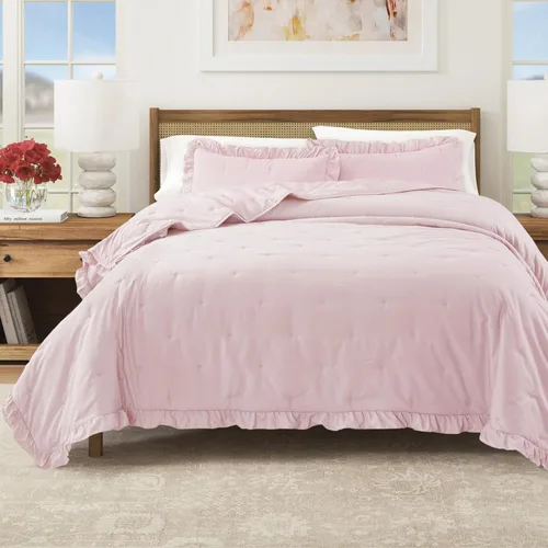 Miniatura 6 de Great Bay Home Full/Queen Quilt Set - 3-Piece Seersucker Box-Stitched Bedding Set - Soft, Lightweight, All-Season Bedspread (White)
