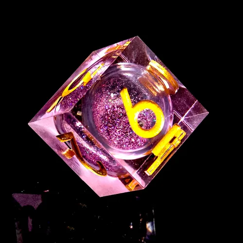 Miniatura 26 de DND Juego de dados de 8 piezas con ojo de dragón extra D20-Beholder's Eye Liquid Core Sharp Edge Resina poliédrica hecha a mano 2 × D20 D4 D6 D8 D10