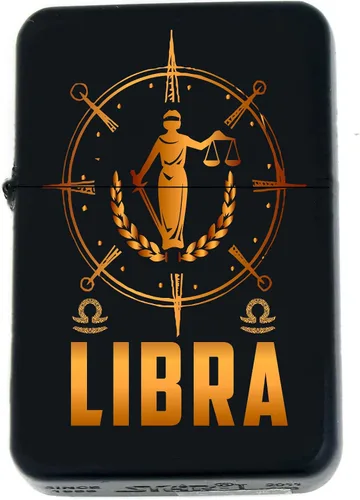 Miniatura 29 de Signos del zodiaco, símbolos del horóscopo, colección de iconos de astrología, infinito negro mate a prueba de viento, encendedores (Virgo) - Regalo
