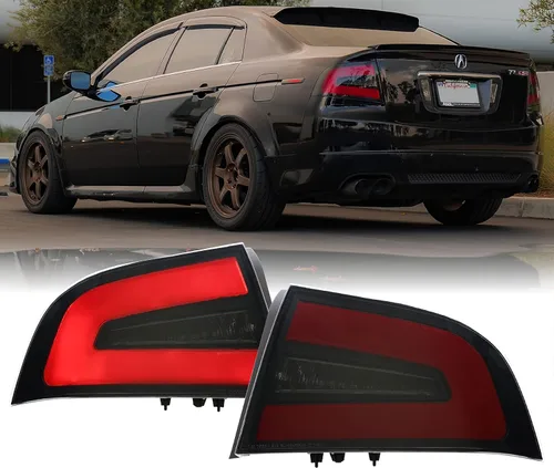Miniatura 10 de USR DEPO 3G TL Luces traseras - Carcasa trasera de lámparas de estilo JDM en negro (izquierda + derecha) Compatible con 2004-2008 Acura TL todos