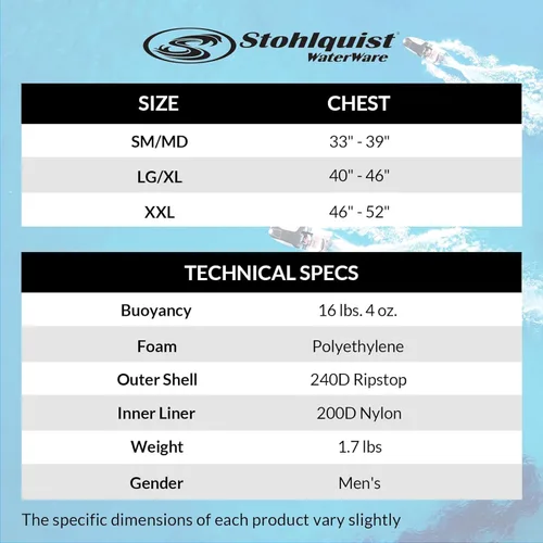 Miniatura 5 de Stohlquist Chaleco salvavidas Ebb para hombre (PFD)
