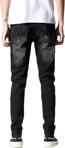 Miniatura 4 de Liuhond Skinny Slim Fashion - Jeans elásticos de motociclista de Hip Hop con agujeros rectos rasgados.