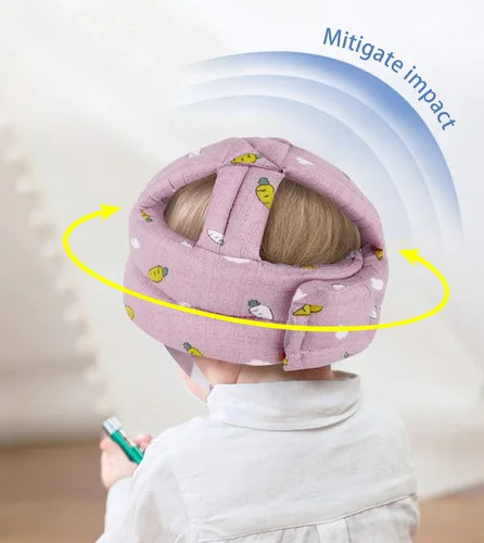 Miniatura 5 de Simplicity - Casco de seguridad acolchado a prueba de golpes, para bebé o niño pequeño Zanahoria rosa