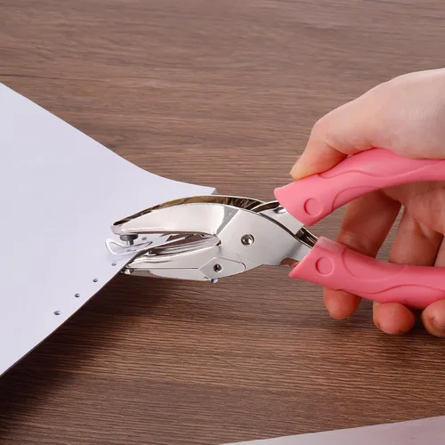 Miniatura 6 de PATIKIL Perforadora de un solo agujero de 1/8 pulgadas, paquete de 2 perforadoras de mano con agujero circular de agarre suave, perforadora de papel